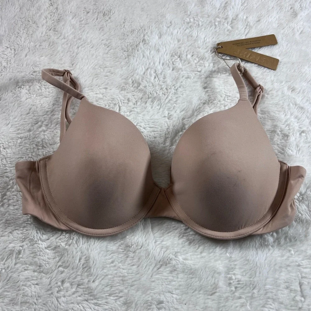 SKIMS Women's Fits Everybody‎ T-Shirt Bra Mica Tan Underwire 32D BR-TSH-2023 NEW - Picture 3 of 10